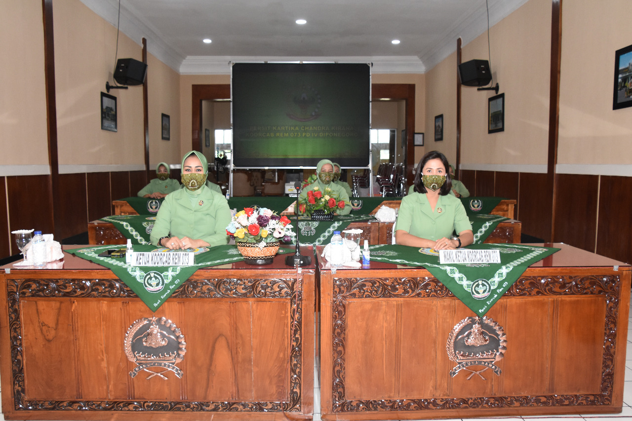 Ketua Persit Koorcab Rem 073/MKT Hadiri Vidio Conference Dalam Rangka Hari Kanker Sedunia 